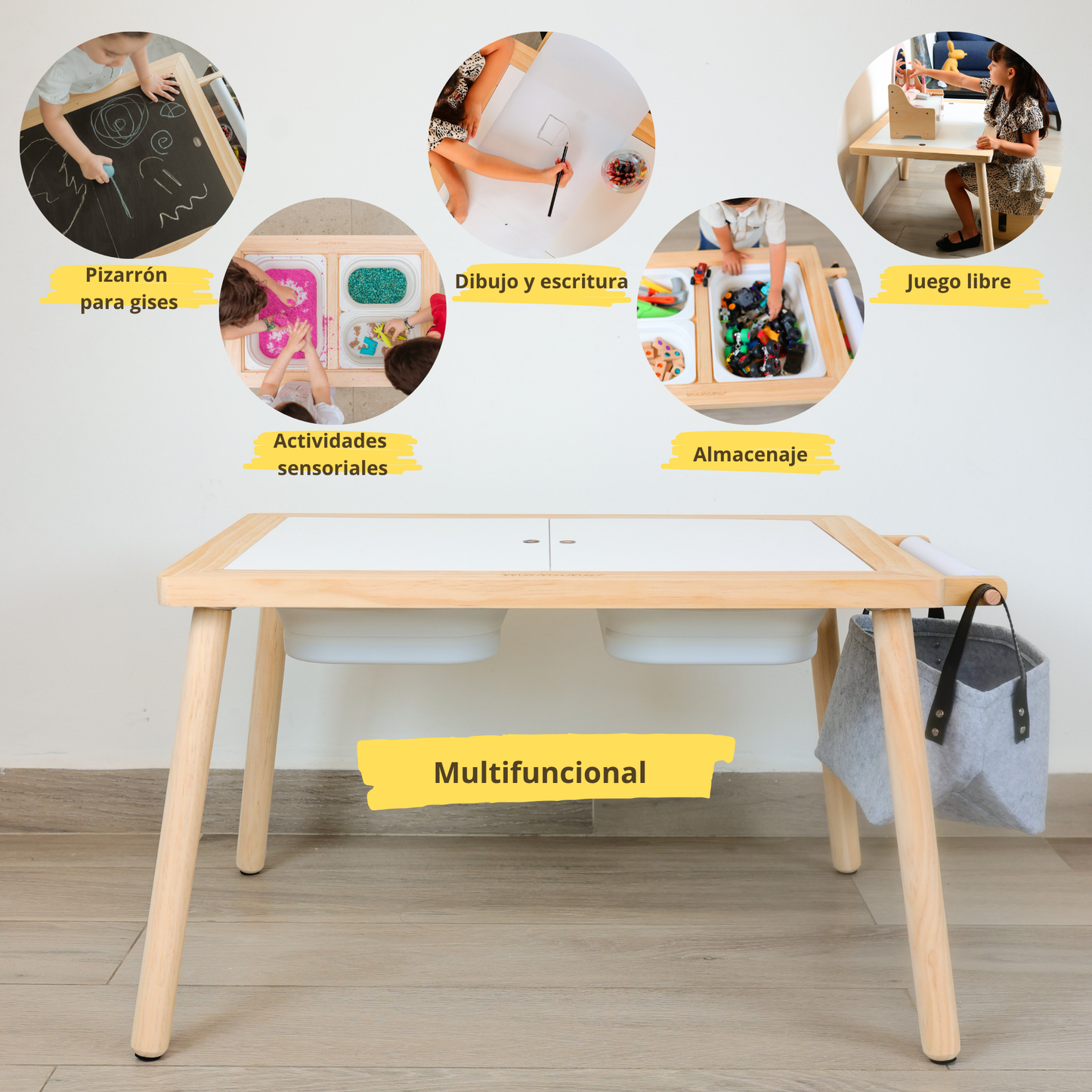 Mesa sensorial para niños