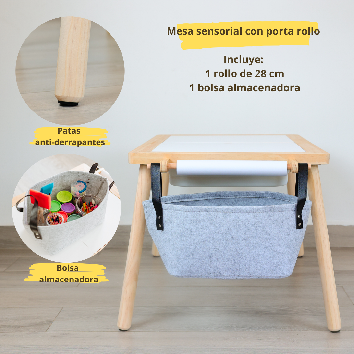 Mesa sensorial para niños