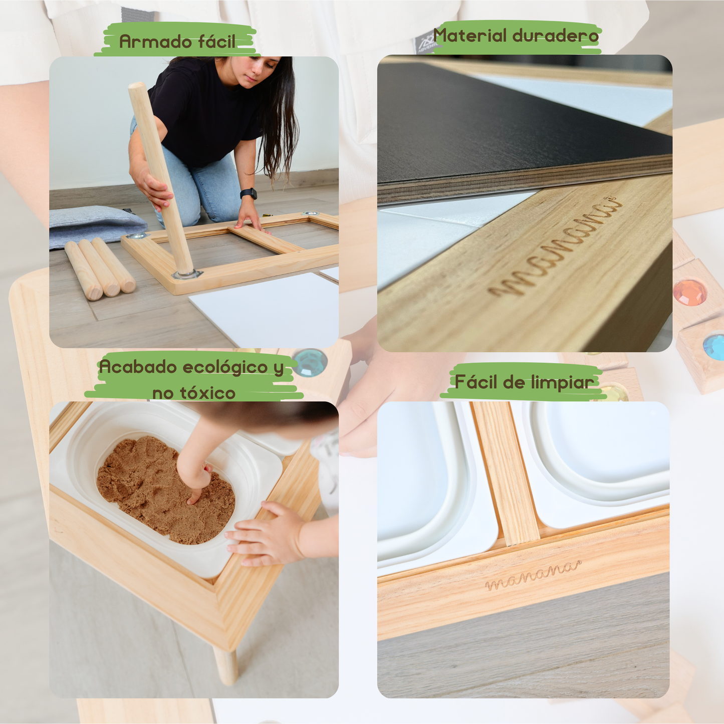 Mesa sensorial para niños