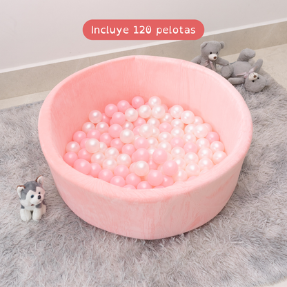 Alberca de pelotas para bebés.