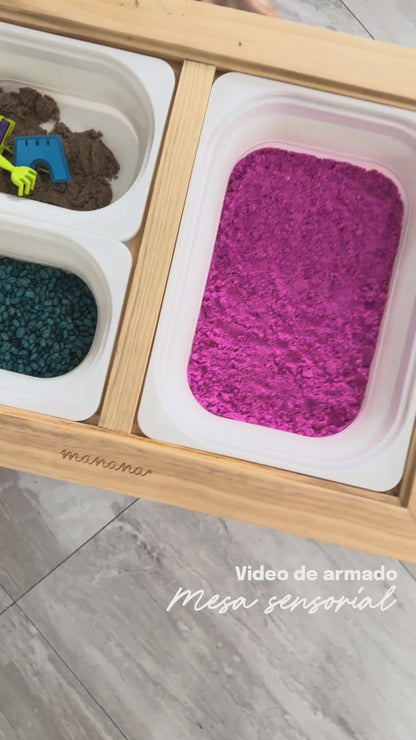 Mesa sensorial para niños